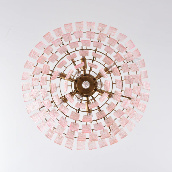 Opalora Pink Glass Chandelier Vakkerlight