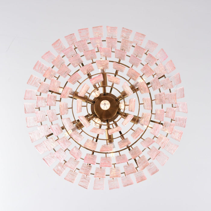 Opalora Pink Glass Chandelier Vakkerlight