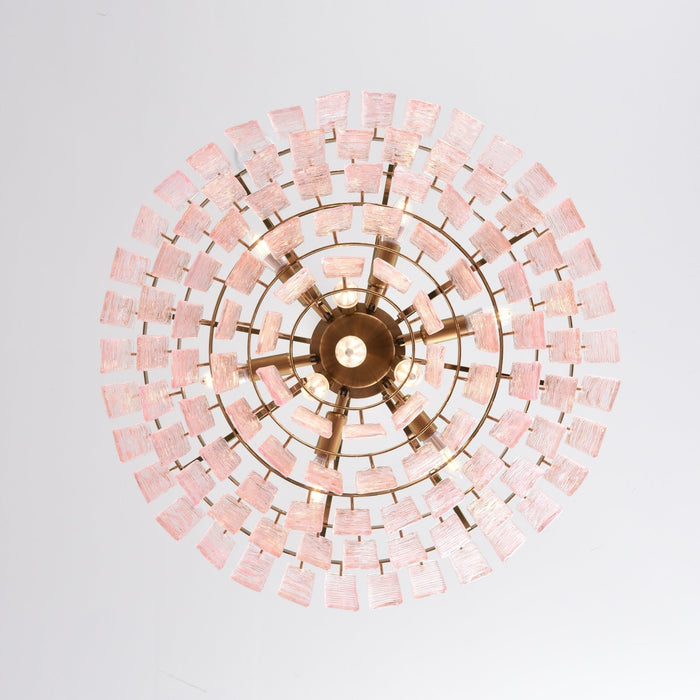 Opalora Pink Glass Chandelier Vakkerlight