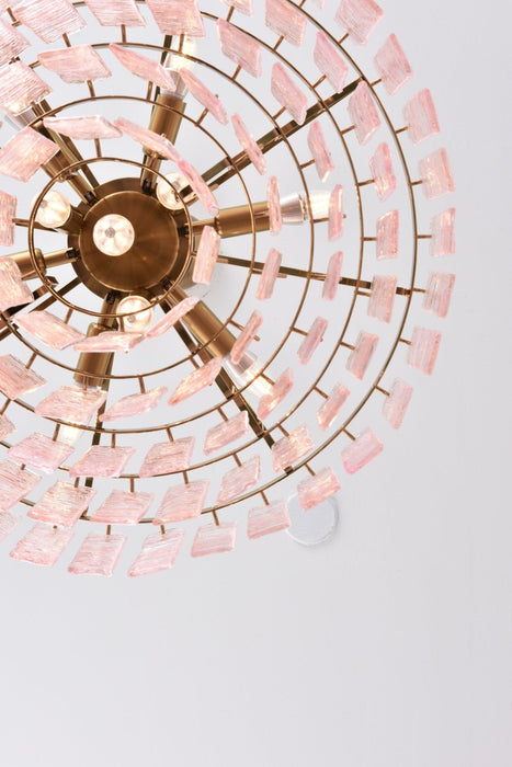 Opalora Pink Glass Chandelier Vakkerlight