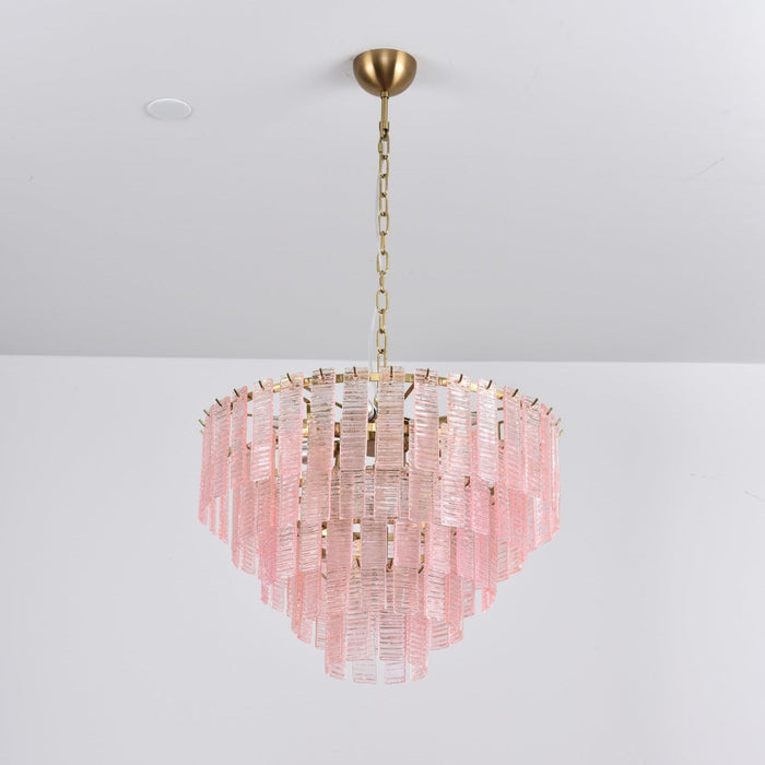 Opalora Pink Glass Chandelier Vakkerlight