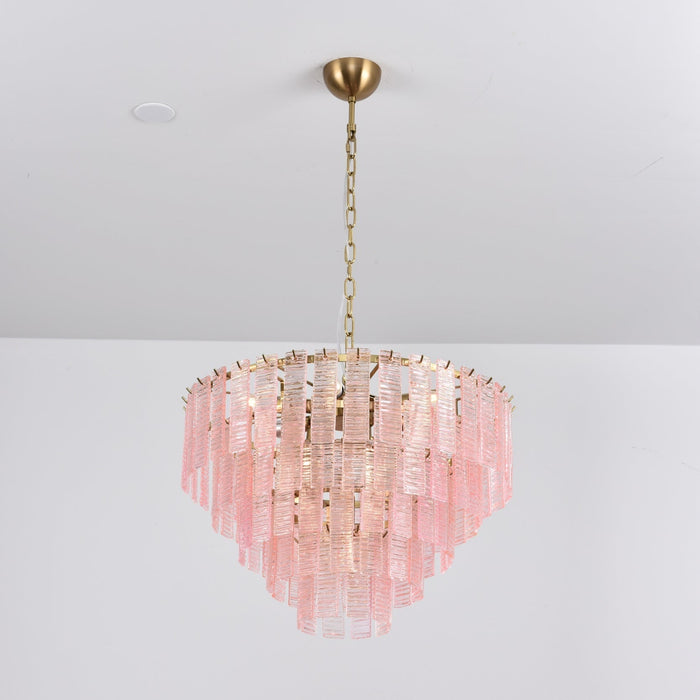 Opalora Pink Glass Chandelier Vakkerlight
