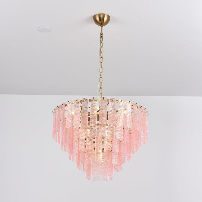 Opalora Pink Glass Chandelier Vakkerlight