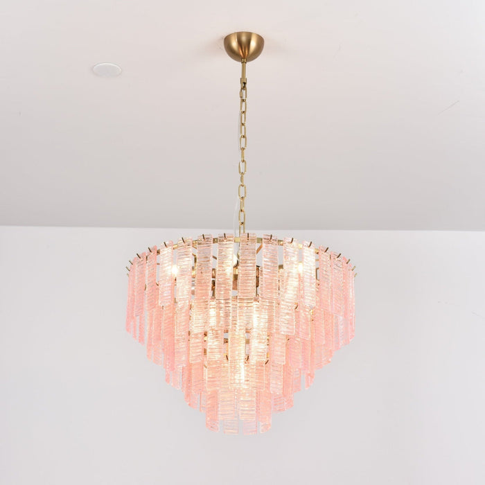 Opalora Pink Glass Chandelier Vakkerlight