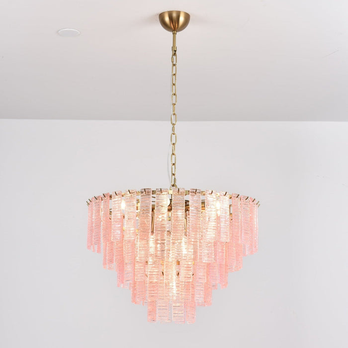 Opalora Pink Glass Chandelier Vakkerlight