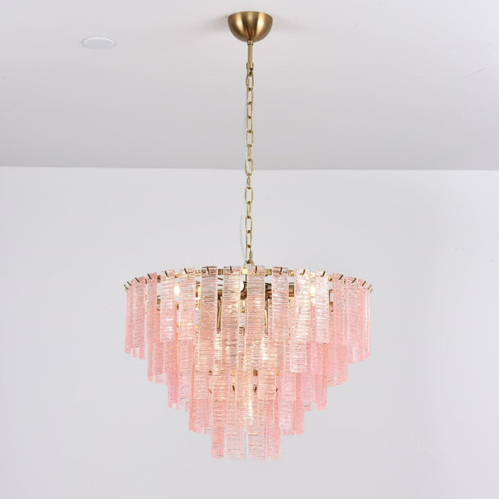 Opalora Pink Glass Chandelier Vakkerlight