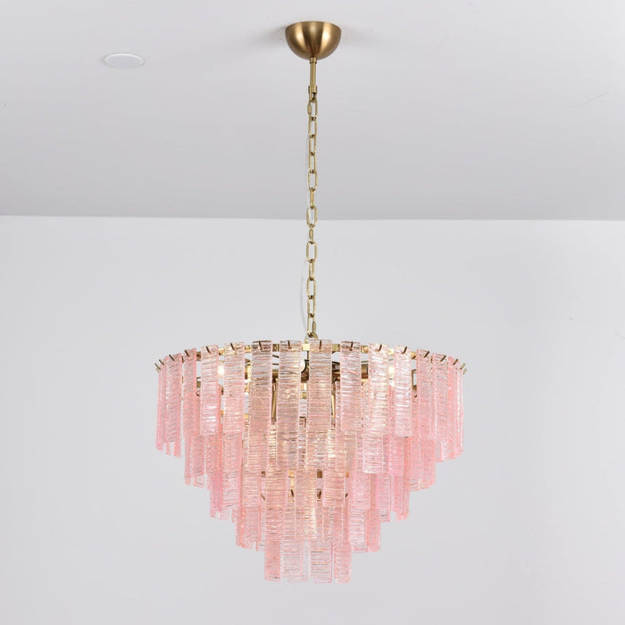 Opalora Pink Glass Chandelier Vakkerlight
