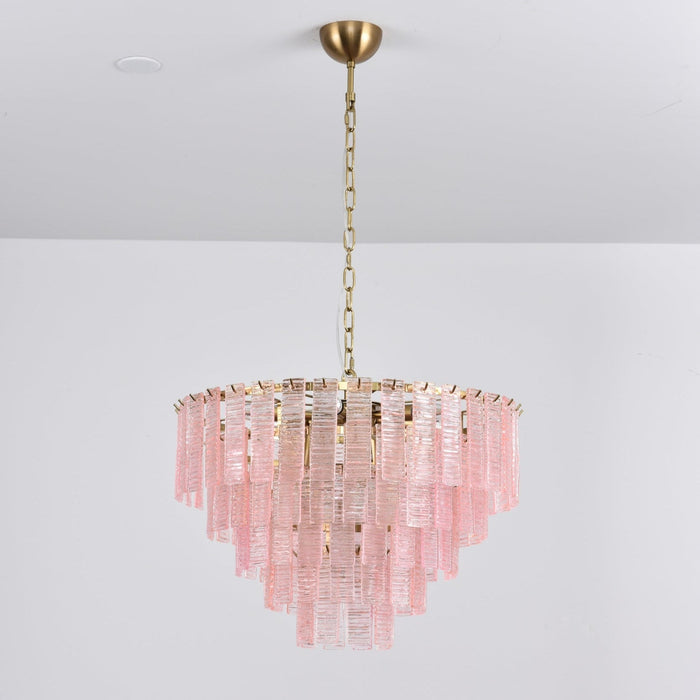 Opalora Pink Glass Chandelier Vakkerlight