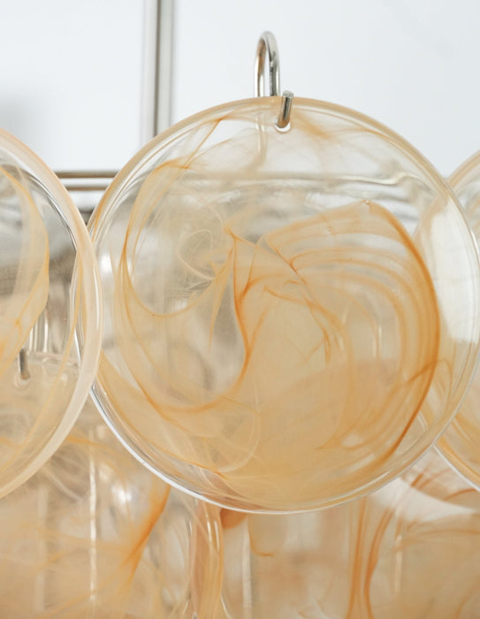 Orange Glass Disc Chandelier Vakkerlight