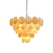 Orange Glass Disc Chandelier Vakkerlight