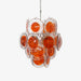 Orange Transparent Glass Disc Chandelier Vakkerlight