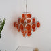 Orange Transparent Glass Disc Chandelier Vakkerlight