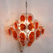 Orange Transparent Glass Disc Chandelier Vakkerlight