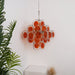 Orange Transparent Glass Disc Chandelier Vakkerlight