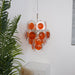 Orange Transparent Glass Disc Chandelier Vakkerlight