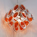 Orange Transparent Glass Disc Chandelier Vakkerlight