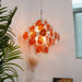 Orange Transparent Glass Disc Chandelier Vakkerlight