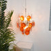 Orange Transparent Glass Disc Chandelier Vakkerlight