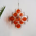 Orange Transparent Glass Disc Chandelier Vakkerlight