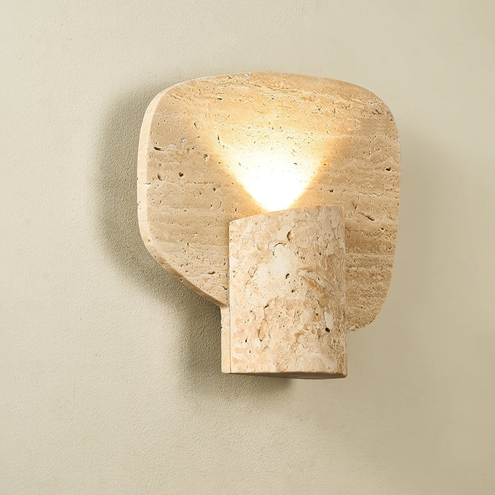 Organic Travertine Cylinder Wall Light Vakkerlight