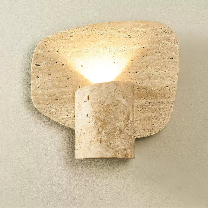 Organic Travertine Cylinder Wall Light Vakkerlight