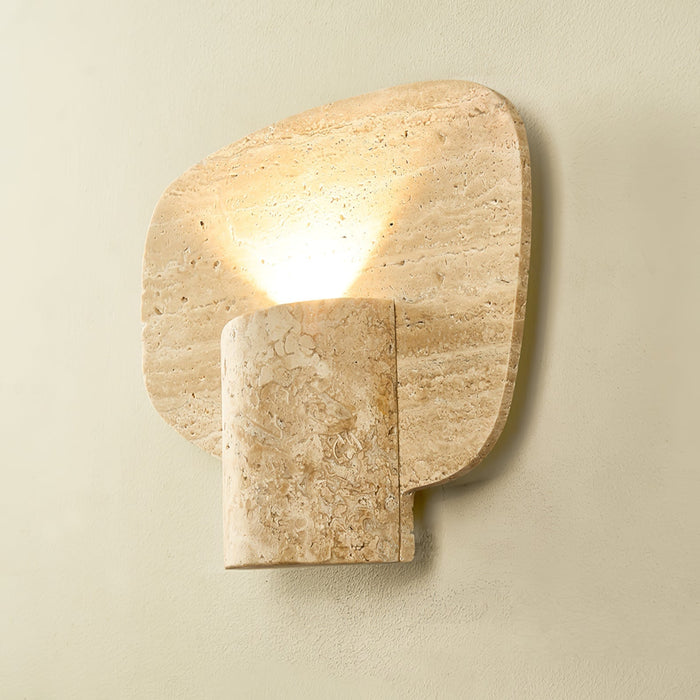 Organic Travertine Cylinder Wall Light Vakkerlight