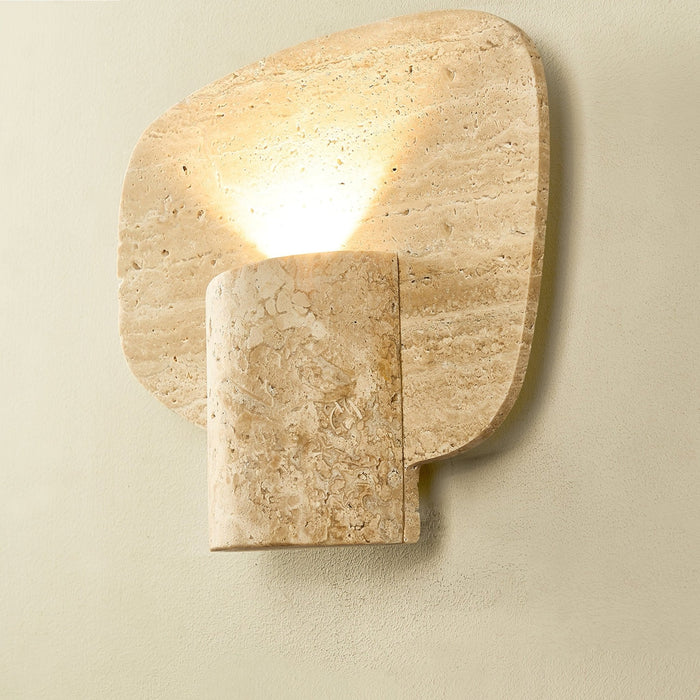 Organic Travertine Cylinder Wall Light Vakkerlight