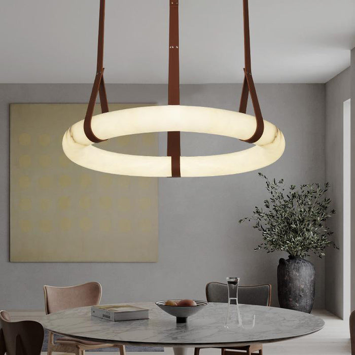 Oslo Alabaster Round Pendant Light A