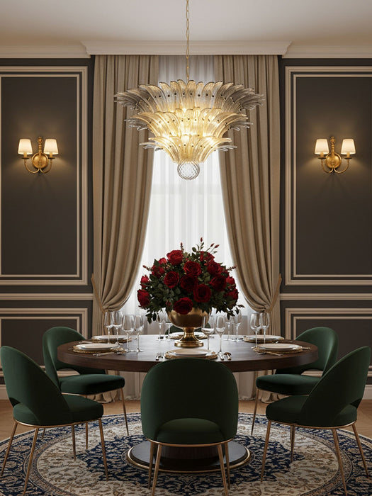 Palm Grove Glass Chandelier Vakkerlight