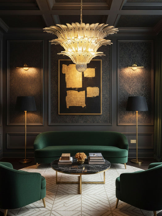 Palm Grove Glass Chandelier Vakkerlight