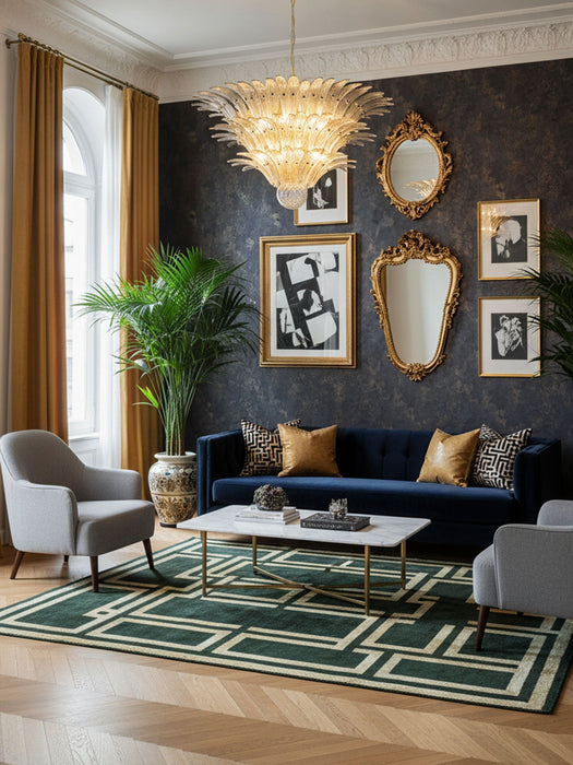 Palm Grove Glass Chandelier Vakkerlight