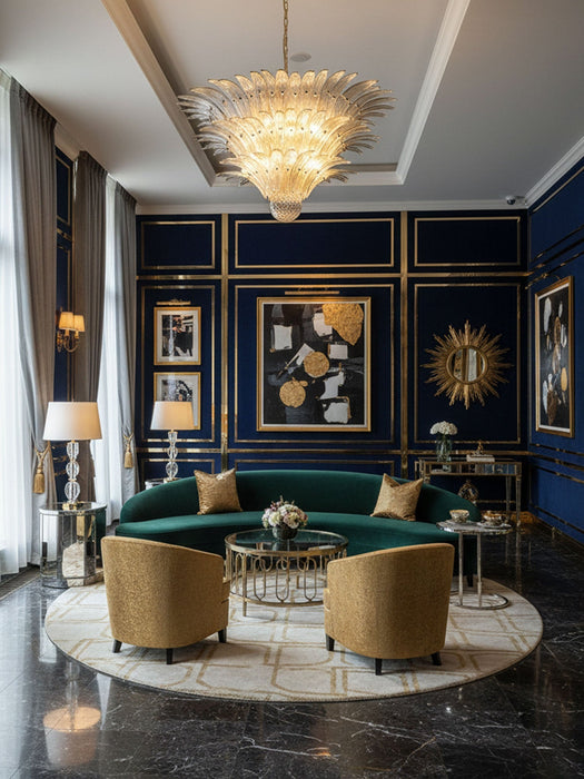 Palm Grove Glass Chandelier Vakkerlight