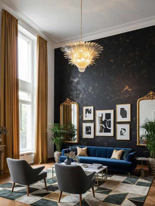 Palm Grove Glass Chandelier Vakkerlight
