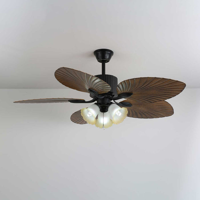 Palm Whisper Tropical Ceiling Fan Light Vakkerlight
