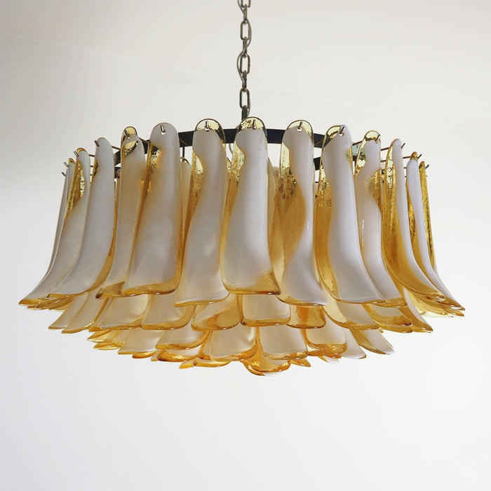 Petal Amber Glass Chandelier Vakkerlight