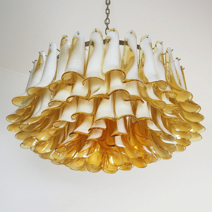 Petal Amber Glass Chandelier Vakkerlight