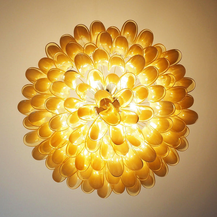 Petal Amber Glass Chandelier Vakkerlight