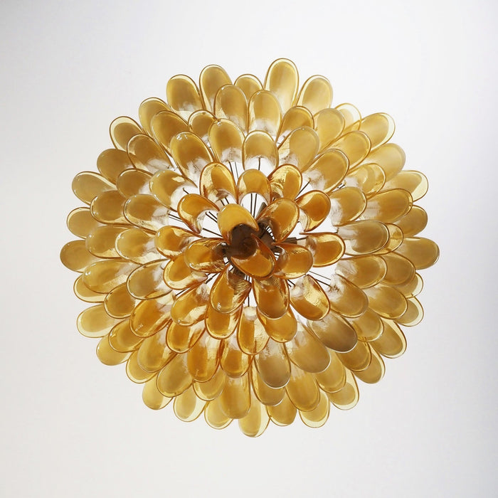 Petal Amber Glass Chandelier Vakkerlight