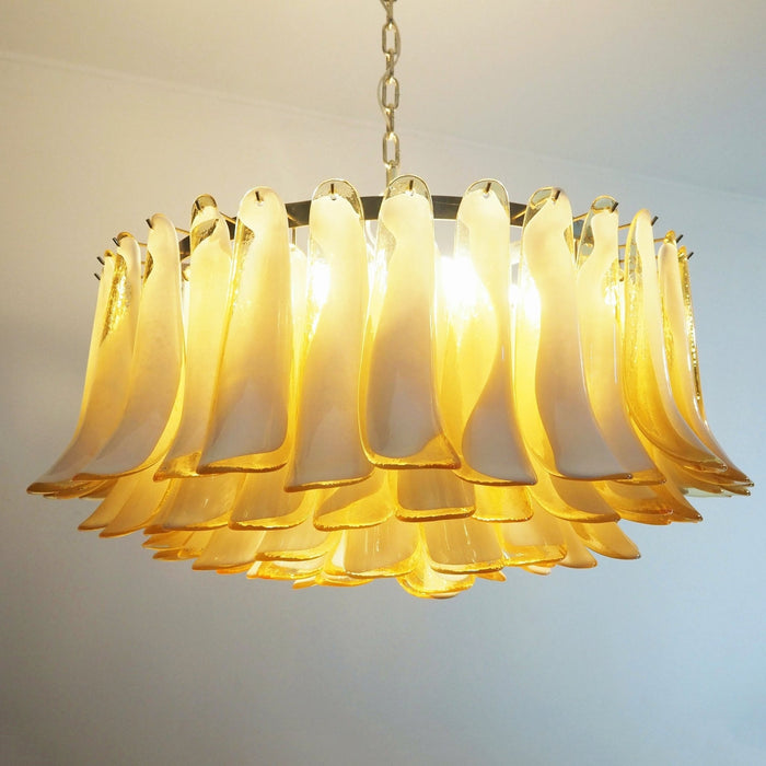 Petal Amber Glass Chandelier Vakkerlight