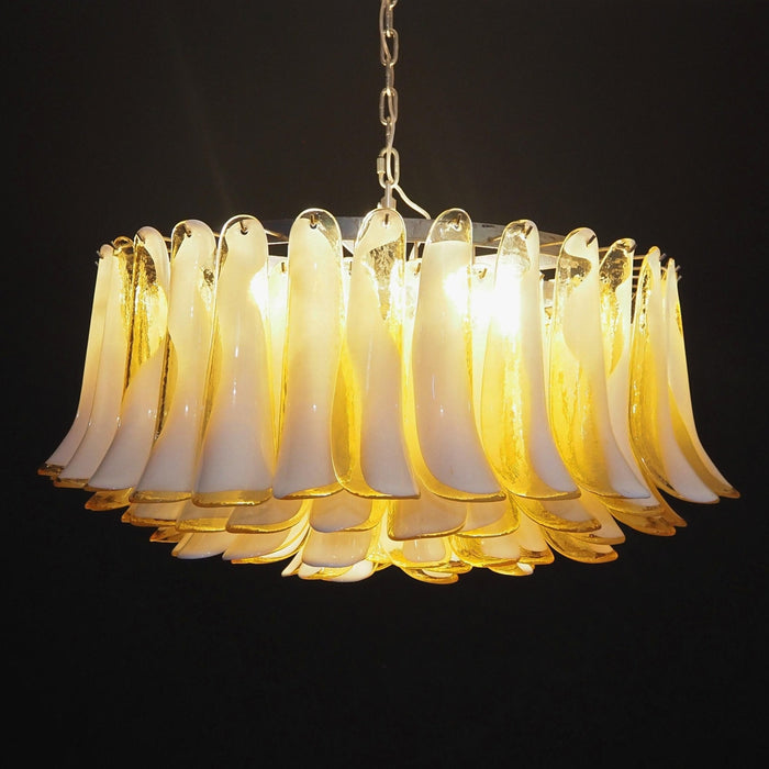Petal Amber Glass Chandelier Vakkerlight