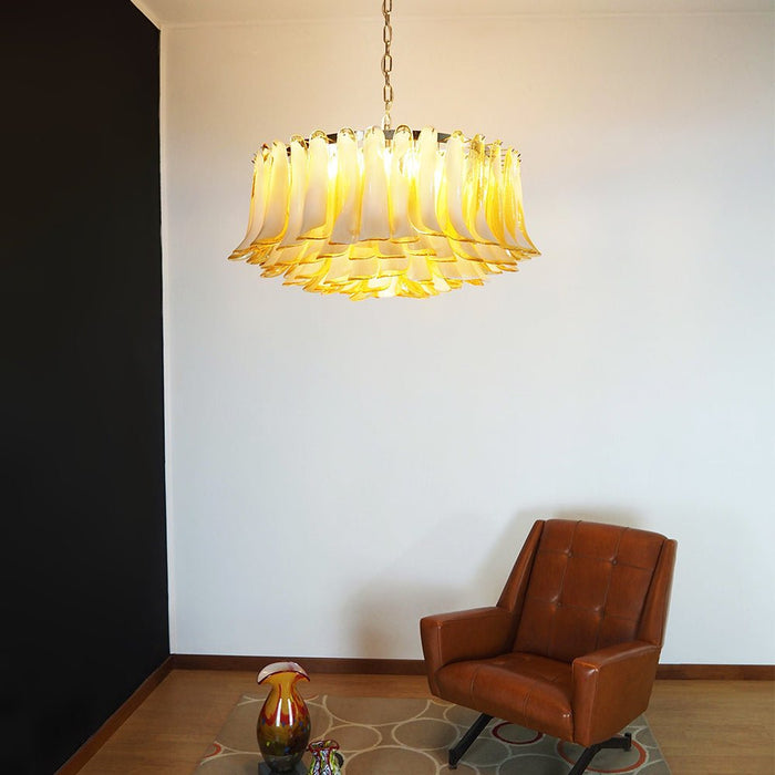 Petal Amber Glass Chandelier Vakkerlight
