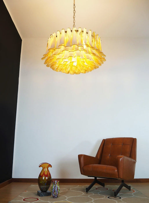 Petal Amber Glass Chandelier Vakkerlight