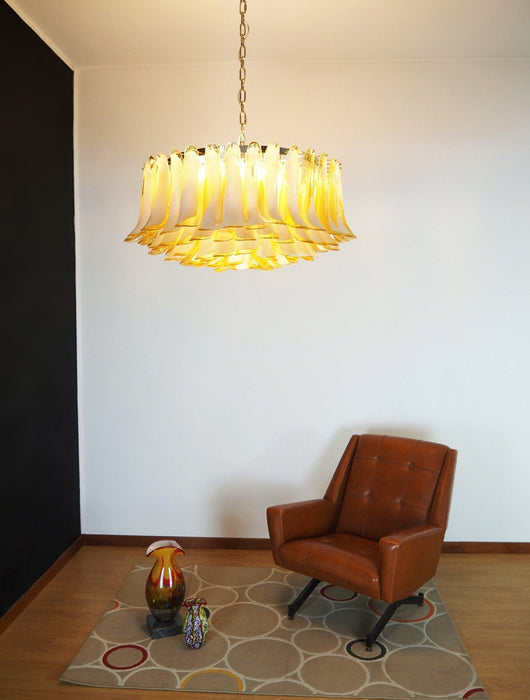 Petal Amber Glass Chandelier Vakkerlight