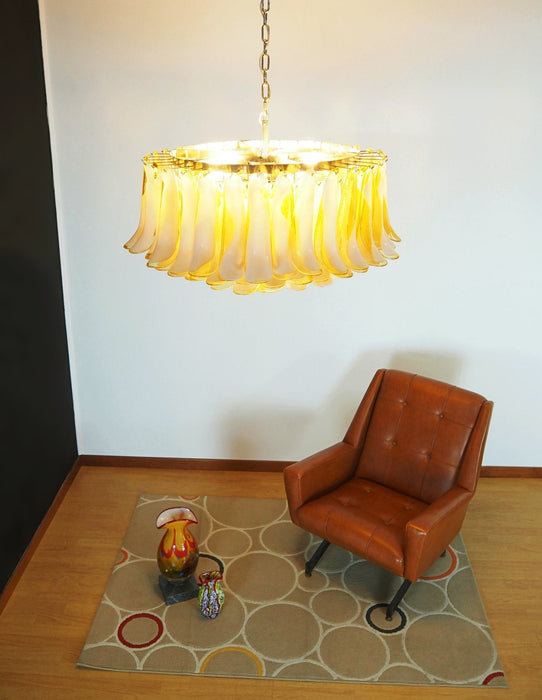Petal Amber Glass Chandelier Vakkerlight