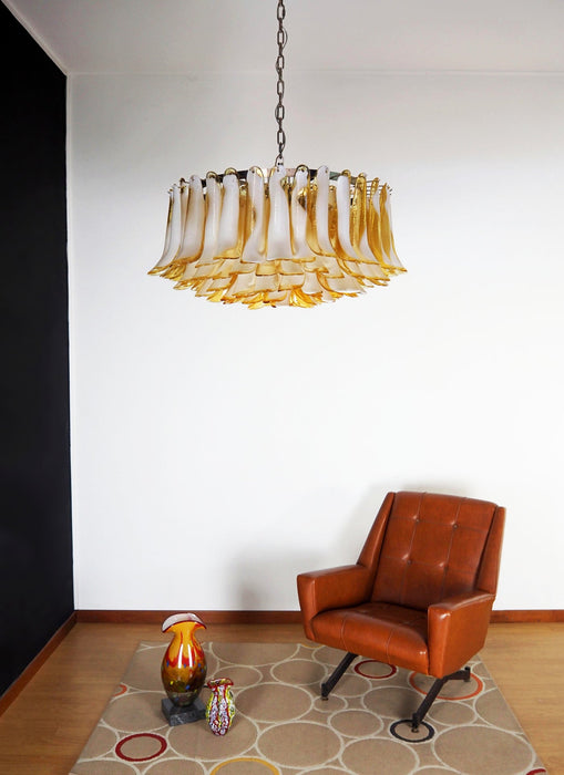 Petal Amber Glass Chandelier Vakkerlight