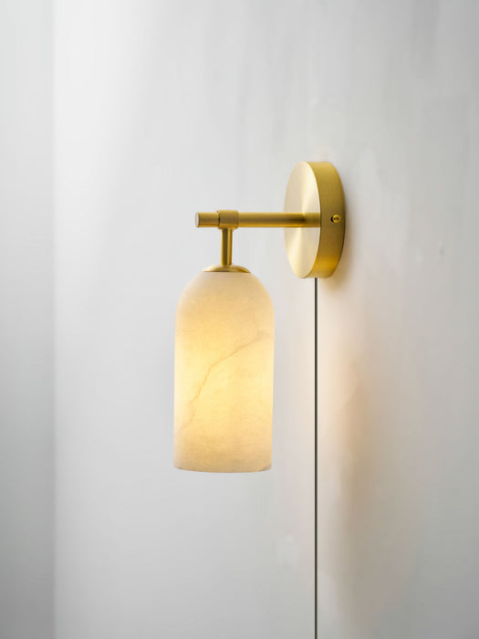 Pillar Alabaster Plug-in Wall Sconce Vakkerlight