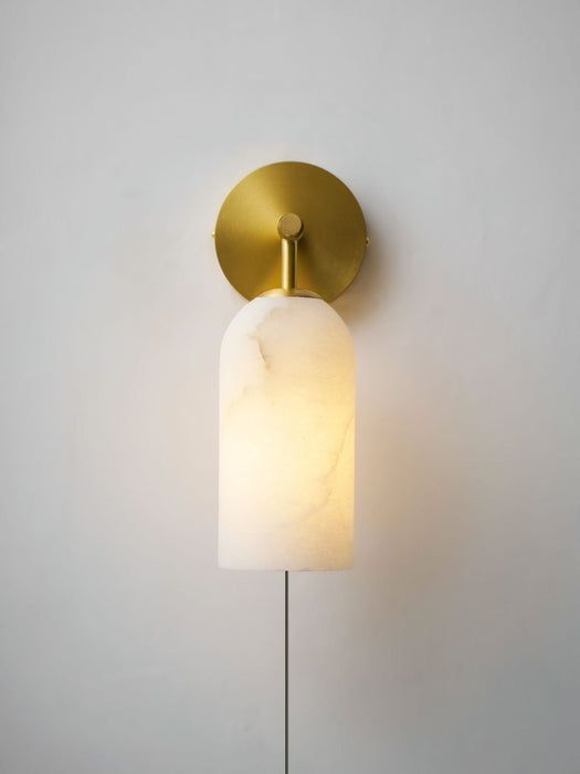 Pillar Alabaster Plug-in Wall Sconce Vakkerlight