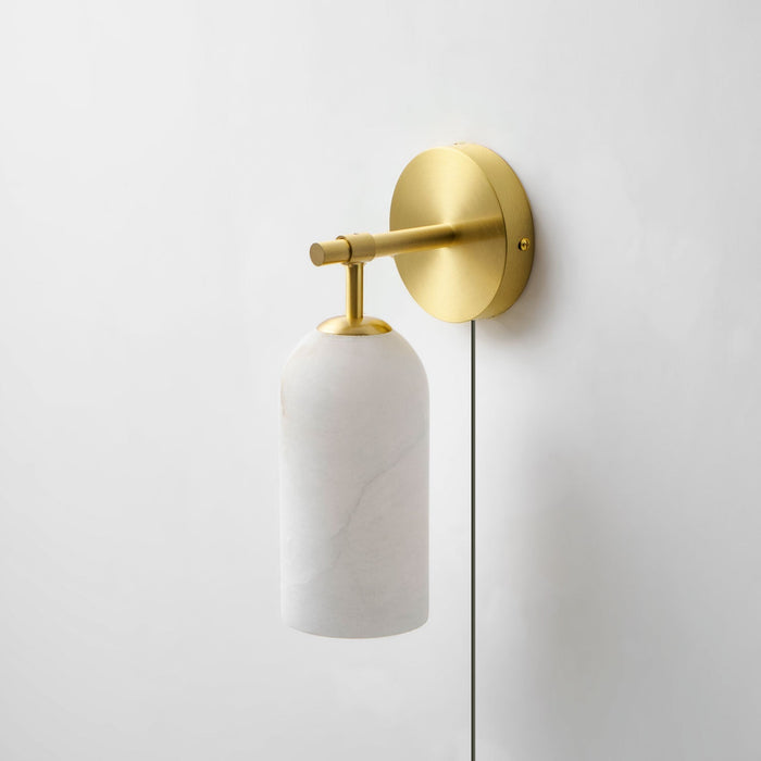 Pillar Alabaster Plug-in Wall Sconce Vakkerlight