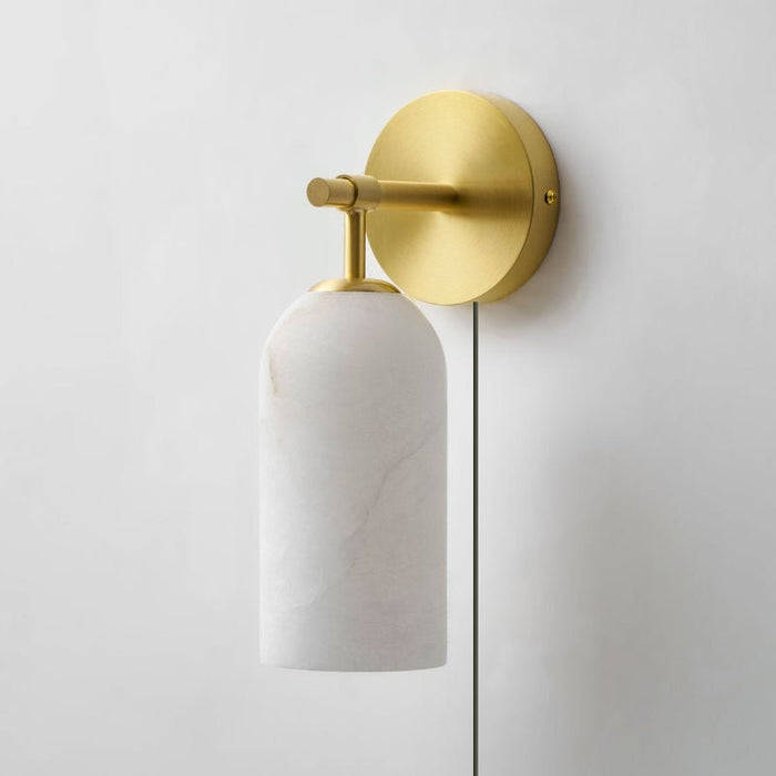Pillar Alabaster Plug-in Wall Sconce Vakkerlight