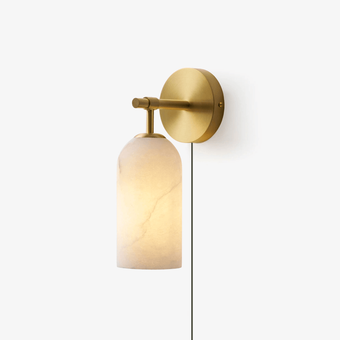 Pillar Alabaster Plug-in Wall Sconce Vakkerlight